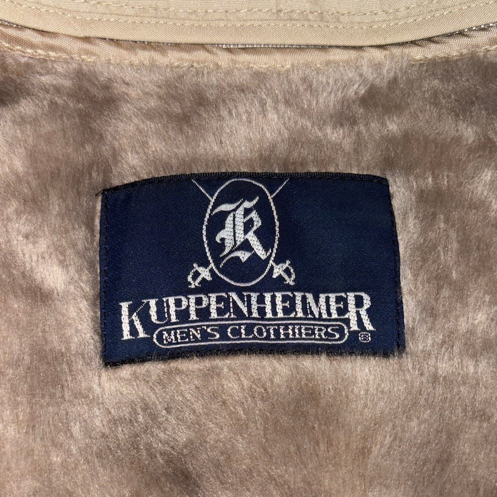 🥶❄️☀️☔️🍁Kuppenheimer Men's Clothiers Tan Trench Coat w/zip out faux fur lining